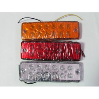 14 x 60 Lampa laterala 12 LED-uri 24v lumina rosie