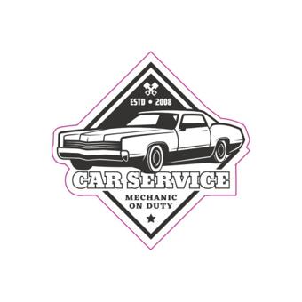 Abtibild RETRO CAR SERVICE  Cod:TAG 011 / T2