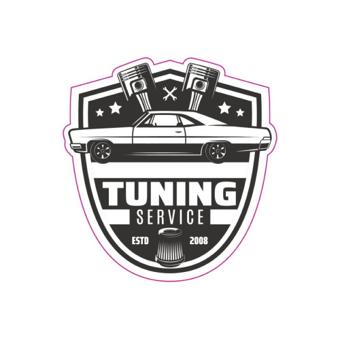 Abtibild RETRO TUNING SERVICE Cod:TAG 013 / T2