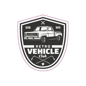 Abtibild "RETRO VEHICLE CLUB" Cod: TAG 012 / T2