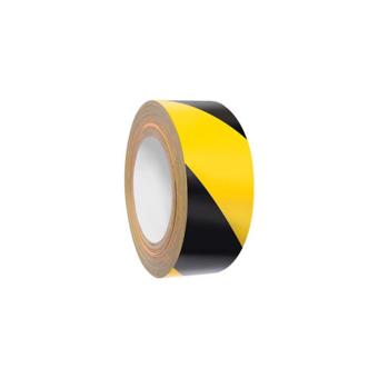 Banda delimitare santier neagra galbena 5cm x 200m Cod: YB5200