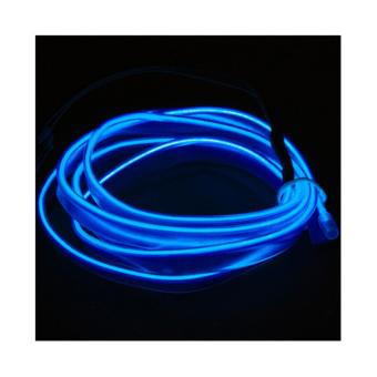 Banda led neon decorativ albastru 5 m 12V cu alimentator 220V inclus Cod: MIV