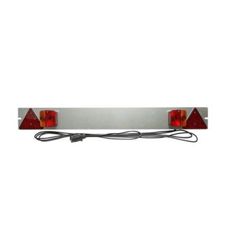 Bara remorca cu lampi spate multifunctionale, triunghiuri reflectorizante, mufa 7 pini, cablu 6m, 12V, 1m, universala, omologare E11 Cod: TB008