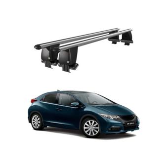 Bare transversale portbagaj auto aluminiu compatibile plafon neted Honda Civic IX Hatchback 2011-2015 argintii sau negre Cod: CB200101 Kit-108