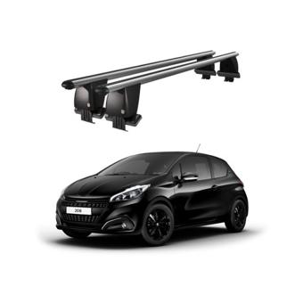 Bare transversale portbagaj auto aluminiu compatibile plafon neted Peugeot 208 2015-2019 argintii sau negre Cod: CB200101 Kit-109
