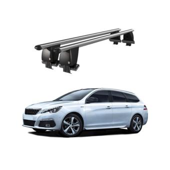 Bare transversale portbagaj auto aluminiu compatibile plafon neted Peugeot 308 Combi 2014-2021 argintii sau negre Cod: CB200101 Kit-109