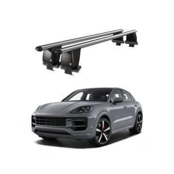 Bare transversale portbagaj auto aluminiu compatibile plafon neted Porsche Cayenne PO536 2017-> argintii sau negre Cod: CB200101 Kit-101