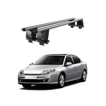 Bare transversale portbagaj auto aluminiu compatibile plafon neted Renault Laguna III 2008-> argintii sau negre Cod: CB200101 Kit-101