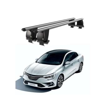 Bare transversale portbagaj auto aluminiu compatibile plafon neted Renault Megane IV Grand Coupe 2017-> argintii sau negre Cod: CB200101 Kit-105