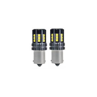 Bec auto o faza BA15S 3030 24SMD CREE CANBUS, 9V–30V, nonpolar, lumina alba 2880 lm Cod: JSUN53