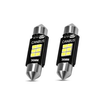 Becuri LED Sofit 36 mm Canbus 6 SMD 2835 240 lumeni 12V lumina alba set 2 bucati Cod: JSUN16