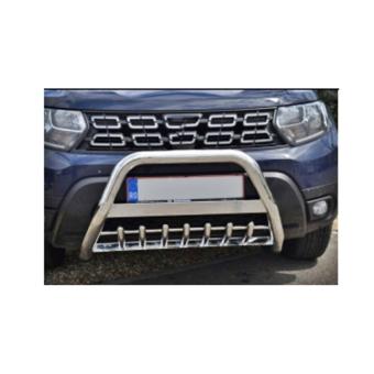 Bullbar inox compatibil Dacia Duster II 2018-2024 cu kit montaj inclus Cod: DST-2-0401S3