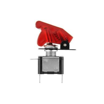 Buton cu protectie si Led 12V  Cod:  01150