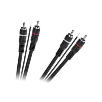 Cablu audio 2RCA tata 2RCA tata ecranat cu fir remote 5m albastru