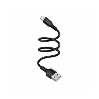Cablu pentru incarcare 2.4A si transfer date USB-A la Lightning 1 m negru Cod: XO-NB230A