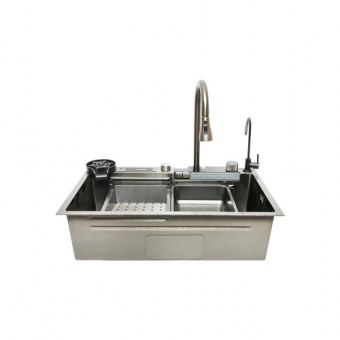 Chiuveta inox 75x46 cu 2 baterii DISMT03