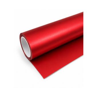 Folie auto PET Premium rosu satinat crom mat pentru colantare caroserie cu tehnologie anti-bule 16m x 1.52m Cod: SP308D