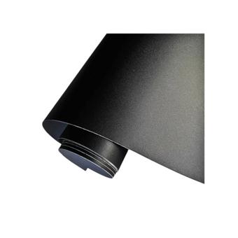 Folie auto autocolant PVC negru mat cu tehnologie anti-bule 1.52m x 28m Cod: KM9013