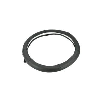 Husa volan auto piele perforata negru cusatura neagra marime M 37-38 cm Cod: 1319