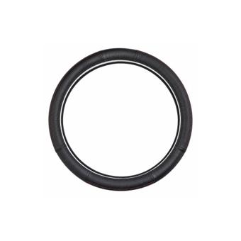 Husa volan auto M 37-38cm piele perforata negru cusatura rosie Cod: 1319