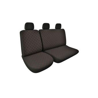 Huse Auto Textil  model romb 2+1 pentru Scaun Sofer + Bancheta Stanga   Cod: ART201TEX