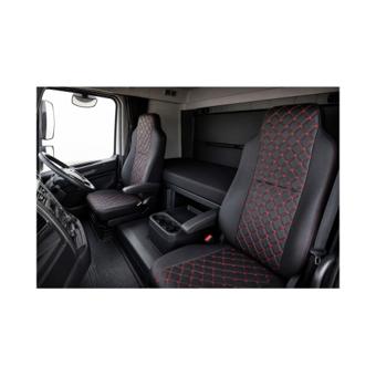 Huse auto universale camion fabricate pana in 2016 cu doua scaune fata Premium Imitatie Piele Romb