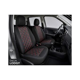 Huse scaune auto compatibile Dacia Lodgy 2012-> 7 locuri bancheta spate nefractionata Premium Imitatie Piele Romb