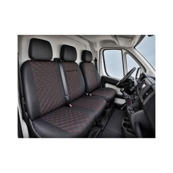 Huse  auto compatibile Fiat Ducato 2017-> 2+1 Premium Imitatie Piele Romb