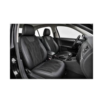 Huse auto universale Premium 9D negre imitatie piele material tip Alcantara Cod: HNG3019-9D-1