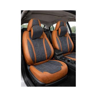 Huse scaune auto universale fractionate Premium  9D fata si spate maro gri antracit Cod: HNG1407-1