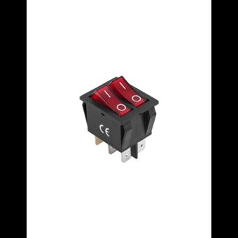 Intrerupator  dublu cu  Led On - Off 16A Cod: SH2212-4P
