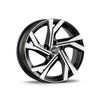 Jante AGT 17x7 ET35 4x100 diamond cut compatibile Dacia Renault Opel Nissan Cod: AGT 17156-0379