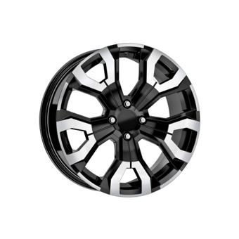 Jante DY1886 KM 16x6.5 5x114.3 ET35 negru polish diamond cut compatibile Dacia Renault Nissan Toyota Cod: DY1886