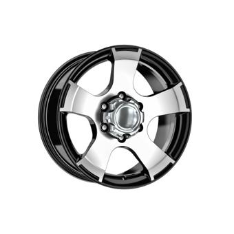 Jante DY366 KM 16x8 6x139.7 ET25 negru polish diamond cut compatibile Ford Toyota Nissan Mitsubishi  Cod: DY366