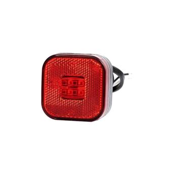 Lampa gabarit 62x62  LED rosie, 12-36V  Cod: FT-027-C