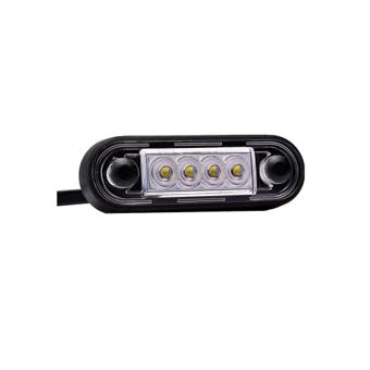 Lampa gabarit auto LED slim alba 84x27 mm 12-36V cu garnituri bullbar Fristom Cod: FT-073B