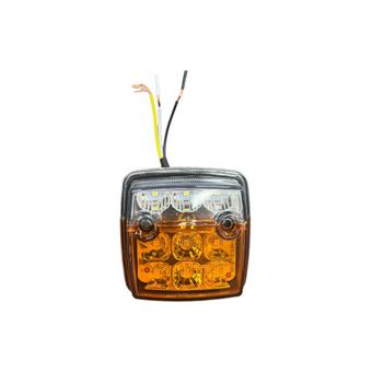 Lampa led 12-24V  pozitie si semnalizare  alb cu galben  Cod: 2140