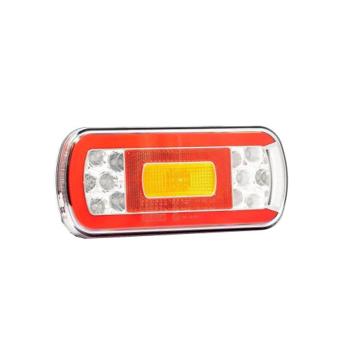 Lampa spate LED 6 functii 12V-24V cu ceata si iluminare numar mufa Fristom Cod: FT-130 PM