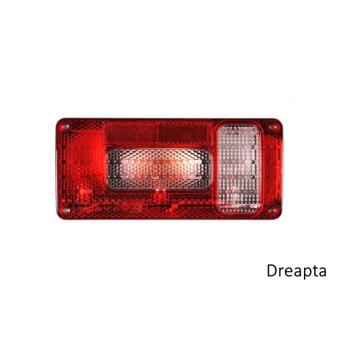 Lampa spate remorca 12V cu becuri stop, semnalizare, pozitie, numar, ceata sau mers inapoi Cod: TR005