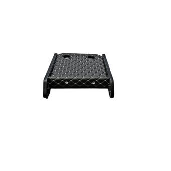 Masa de bord cu 2 suporti pentru pahare ,piele ecologica culoare Negru cusatura Gri compatibila Peugeot Boxer