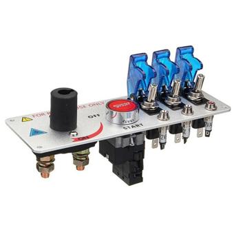 Panou cu 3 intrerupatoare ,buton pornire cu releu si  cablaj  Cod: RACING 1210105/3