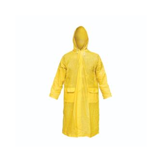 Pelerina ploaie impermeabila PVC cu gluga buzunare capse galben marime XL Cod: BK77423XL