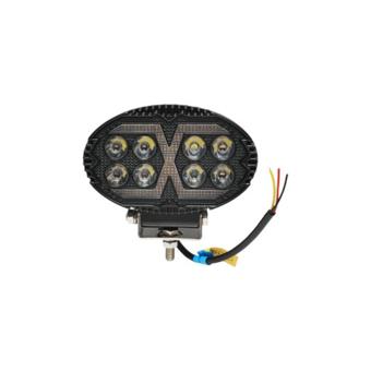 Proiector oval LED cu DRL 9-80V, 24W, alb-galben, carcasa aluminiu IP67 Breckner Germany Cod: DISPV95