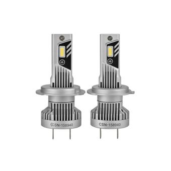 Set 2 becuri LED B01 H7 6000K pentru faruri auto, dimensiune apropiata de becul H7 standard