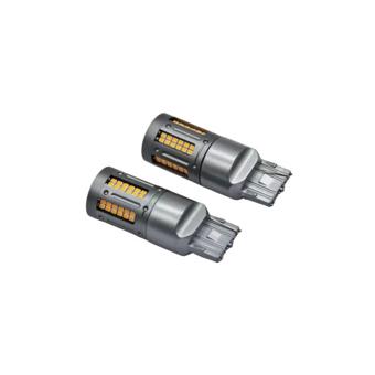 Set 2 becuri o faza T20 7440  84SMD  Canbus  12V-24V nonpolar lumina  galbena  1000 lumen  25w  Cod: HH010