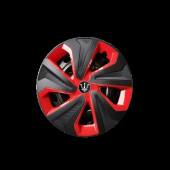 Set 4 capace roti Evo culoare negru rosu 15  inch Cod: WK2-1RD-15