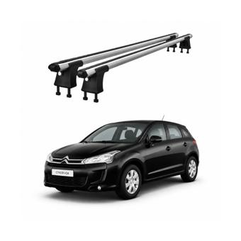Set bare transversale aluminiu cu prindere in puncte fixe compatibile Citroen C4 2004-2010 negre sau argintii Cod: 120101 Kit 201
