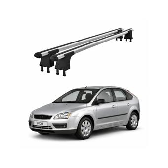 Set bare transversale aluminiu cu prindere in puncte fixe compatibile Ford Focus II 2004-2011 negre sau argintii Cod: 120101 Kit 201