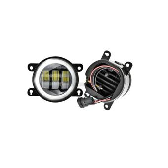 Set proiectoare  LED auto 30W 6500LM cu angel eyes alb rece galben 12V 24V 3.5 inch Cod: ZC-FOGY1