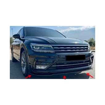 Spoiler prelungire bara fata Volkswagen Tiguan MK2 R-Line 2015-2020 ABS negru Piano Cod: LSP3016